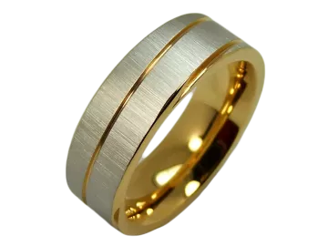 Model Steffi - 2 wedding rings made of stainless steel