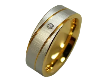Model Steffi - 1 wedding ring made of stainless steel