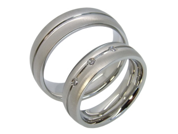 Modell Cedric - 2 Ringe aus Edelstahl