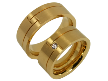 Modell Christine - 2 Ringe aus Edelstahl