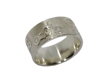 Ring for bikers 925 silver