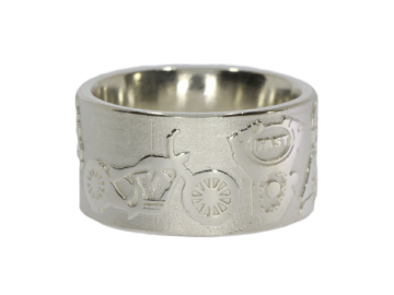 Bikerring 925er Silber