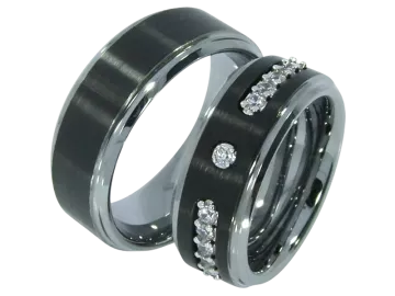 Model Caspar - pair of wedding rings tungsten