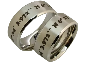 Model Dante - 2 coordinate rings stainless steel