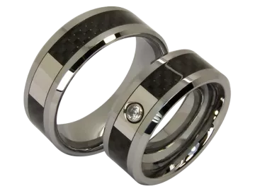 Model Leander - wedding rings made of tungsten