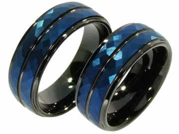 Model Lorenzo - pair of wedding rings tungsten