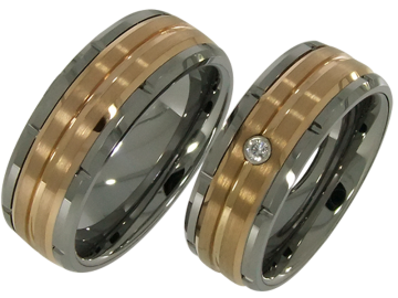 Model Anakin - pair of wedding rings tungsten