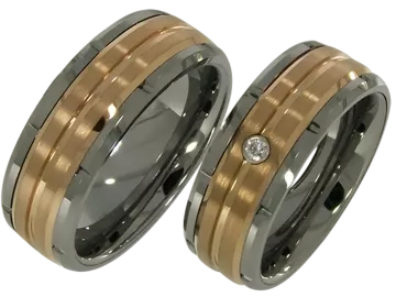 Model Anakin - pair of wedding rings tungsten