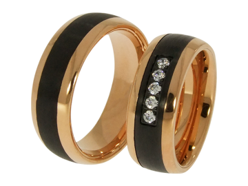Model Yvette - ring pair made of tungsten