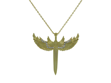 Kette mit Anhänger Phönix vergoldet 925er Silber