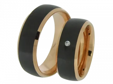 Modell Valentino - 2 Eheringe aus Wolfram