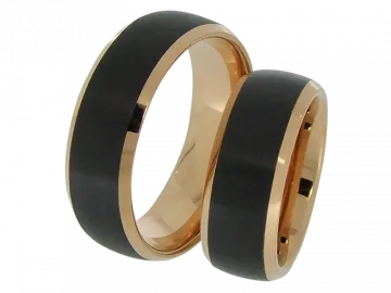 Modell Valentino - 2 Trauringe aus Wolfram