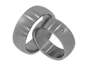 Modell David - 2 Ringe aus Edelstahl