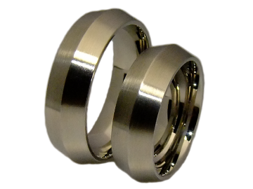 Modell Barbra - 2 Ringe aus Edelstahl