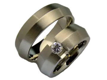 Model Barbra - 2 rings stainless steel