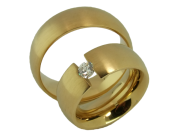 Modell Mia - 2 Ringe aus Edelstahl