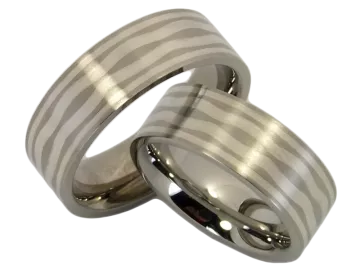 Model Helen - 2 rings stainless steel/silver