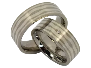 Model Helen - 2 rings stainless steel/silver