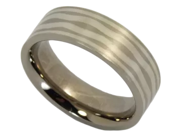Modell Helen - 2 Ringe aus Edelstahl&Silber