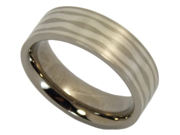 Modell Helen - 2 Ringe aus Edelstahl&Silber