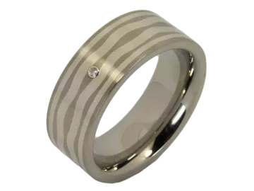 Modell Helen - 1 Ring aus Edelstahl & Silber