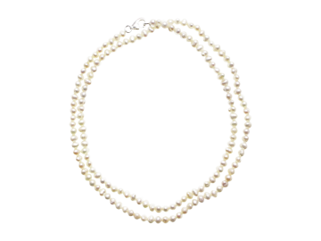 Perlenkette 60 cm aus 925er Sterling-Silber