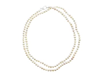 Pearl necklace 60 cm made of 925 sterling silver