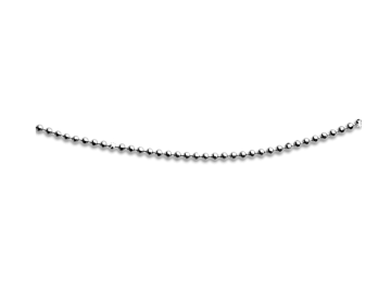 Kugelkette aus rhodiniertem 925er Sterling-Silber