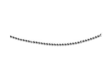 Kugelkette aus rhodiniertem 925er Sterling-Silber