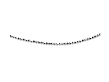 Ball chain in rhodanised 925 sterling silver