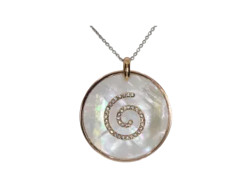 Necklace with round pendant 925 silver