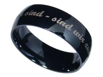 Modell Victoria - 1 schwarzer Ring aus Edelstahl