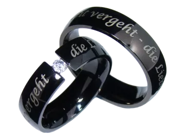 Modell Theresa - 2 Ringe aus Edelstahl