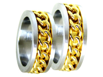 Modell Michael - 2 Ringe aus Edelstahl