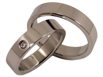 Modell Nick - 2 Ringe aus Edelstahl