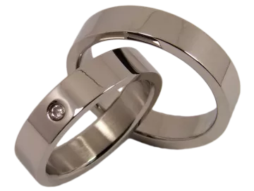 Modell Nick - 2 Ringe aus Edelstahl