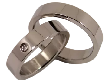 Model Nick - ring pair stainless steel