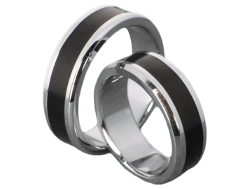 Modell Bonnie -  2 Ringe aus Edelstahl