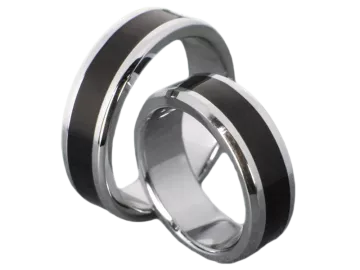 Modell Bonnie -  2 Ringe aus Edelstahl