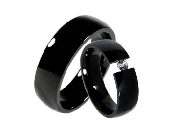 Modell Damon - 2 Ringe aus Edelstahl