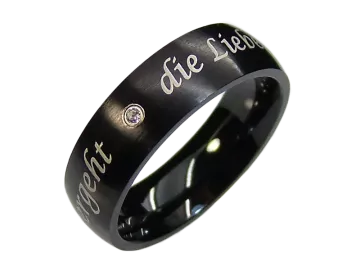 Model Edgar - 1 black stainless steel ring