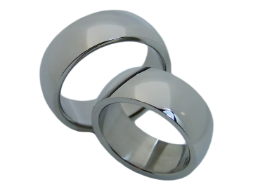 Modell Hugo - 2 Ringe aus Edelstahl