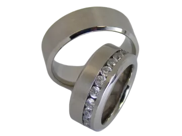 Model Pauletta - 2 rings made of stainless steel