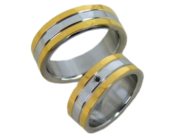 Modell Reese - 2 Ringe aus Edelstahl