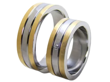 Modell Reese - 2 Ringe aus Edelstahl