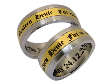 Modell Annette - 2 Ringe aus Edelstahl