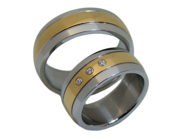 Modell Justin - 2 Ringe aus Edelstahl