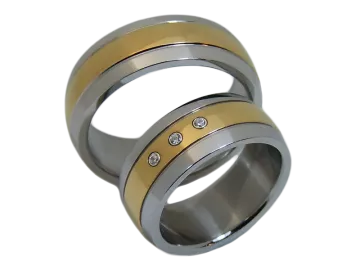 Model Justin - ring pair stainless steel