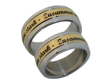 Modell Karl - 2 Ringe aus Edelstahl