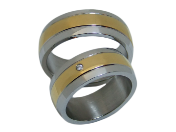 Modell Justin - 2 Ringe aus Edelstahl